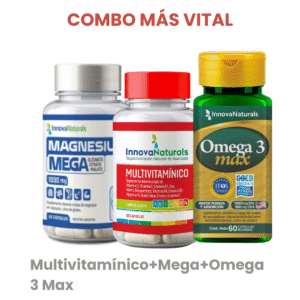 Combo Omega Max + Multivitamínico + Mega Magnesio