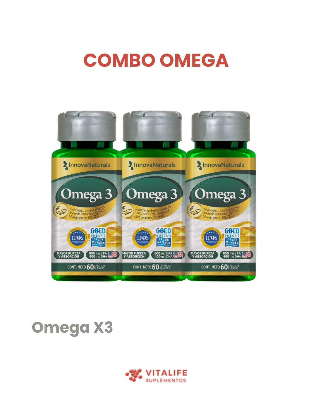 Combo Omega 3 x180 cápsulas